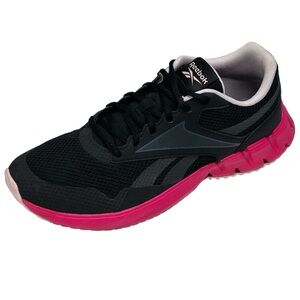 Women  Reebok Ortholite Black & Fuchsia Comfort Running Walking Sneakers Size 11